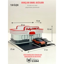 3d Baskı 1/64 Ölçekli Dolly's Dinner Bina Tasarımlı Diorama Araç Sergileme Garajı