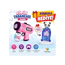 Köpük Tabancası Bubble Gun Işıklı Otomatik Baloncuk Oyuncağı + Hediye Pinball Oyunu Nhn84+pembekopuk