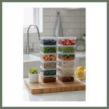 Bezos 12 Li Kapaklı Derin Saklama Kabı Buzdolabı Düzenleyici 1.5 Lt Bezos1 Çok Renkli