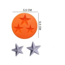 Şeker Hamur Kalıbı Silikon Kristal Yıldız 5,5 5,5 Cm