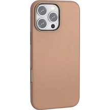 Joko Apple Uyumlu iPhone 16 Pro Wonder Deri Magsafe Kapak - Bronz Bronz
