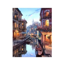 Venedik Kanal Gezisi Sayılarla Boyama Seti - Çerçeveli, 40x50cm