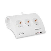S-link Spg9-5-15 Akım Koruma Ve 2 Adet 2.1a Usb Şarj Soketli Beşli Masaüstü Grup Priz Kdo