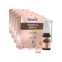 Vitamin D3 1000 Iu 25mcg 20 Ml Sprey - Bağışıklık & Kas & Kemik - D3 Vitamini 4 Paketi