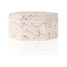 The Mia Altıgen Kutu Sedef 24x21x12 Cm Tlc0076