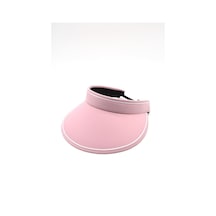 Kadın Geniş Siperli Pembe Vizör Şapka Uv Koruyucu Siperlik - Pembe