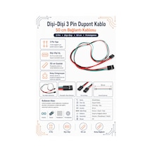 Dişi-dişi 3 Pin Dupont Kablo 50cm