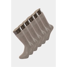 Türen 9101 Erkek Bamboo Düz Soket Çorap 6'lı Paket-gri Gri