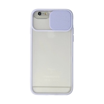 Apple iPhone Uyumlu 6 Kılıf Palm Buzlu Kamera Sürgülü Silikon - Lila İtdark31142