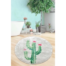 Chilai Home Fıore Djt Çap 100 Cm Banyo Halısı Çok Renkli
