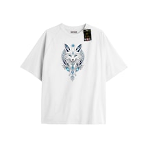 Flood Of Style Beyaz Oversize T-shirt Kurt Özel Tasarım