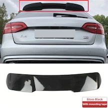 Audi A4 B8 Allroad Cam Üstü Spoyler 2008 2015 Parlak Siyah