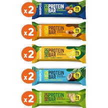 Waspco Yüksek Protein Bar 5 Çeşit Karma Paket 10 x 50 G