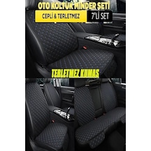 Peugeot 206 Terletmez Kumaş Minterletmez Kumaş 7 Parça Full Takım Siyah-mavi