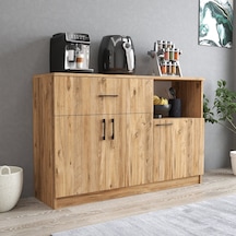 Tanmob Mtd0402 İnci 128 Cm Kapaklı Çekmeceli Alt Mutfak Dolabı Çam Çam