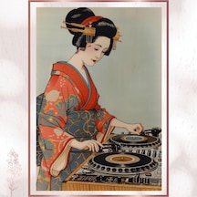 Geisha Dj - Japon Kültürü Ve Müzik Temalı Pvc Tablo