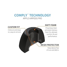 Premium Köpük Kulak Geçişi, Airpods Pro Sürüm 2.0 İle Uyumlu, Küçük Boyut, 3 Çift, 44-50220-21, Siyah