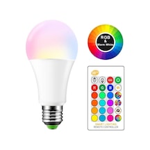 Uzaktan Kumandalı Renk Değiştiren Rgb Led Ampül 9w 16 Renk