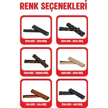 Lada Nıva Uyumlu Emniyet Kemer Pedi Siyah Deri Siyah Dikişli
