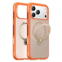 Torras Apple İphone 17 Pro O Stand Q3 Spin Air Serisi Magsafe Kılıf - Lacivert Turuncu