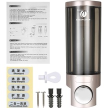 Yıkama Ve Tuvalet Tutucu Tek Sıvısı Şişe Şampuan Şampuan Sabunluk Sabunluk Monte Manuel Leezsing Kutusu Jeli El Duvara Duş Dağıtıcı Chuangdıan 300ml Zc Şampanya Altın Şampanya Altın