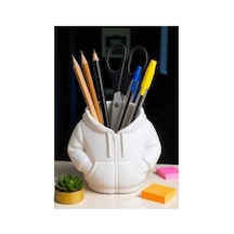 Sanec Dekoratif Kapüşonlu Hoodie Tasarımlı Kalemlik Organizer & Masa Üstü Biblo 165-Koyu Yeşil