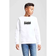 Tshirthane Kpop Shinee Baskılı Unisex Çocuk Beyaz Sweatshirt (534775058) Beyaz