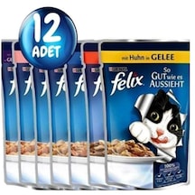 Purina Felix Karışık Çeşitli Yetişkin Kedi Yaş Maması 12 x 85 G