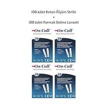 On Call GK Dual Keton Ölçüm Stribi 100 Test + 100 Adet Lanset