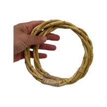 Çanta Aksesuar 15 Cm Çift Gerçek Bambu Çanta Sapı Sarmal Model