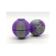 Alvera Press Küresi 3d Baskı Dönüşen Mekanik Fidget Stres Oyuncağı-gri-mor 79873418