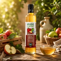 Organik Glutensiz Doğal Fermentasyon Elma Sirkesi 500 Ml