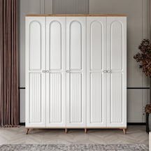 Bohem 5 Kapaklı Komple Mdf Gardırop - Elbise Dolabı