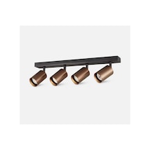 Mylights Kahverengi Hareketli Başlık Siyah Metal Gövdeli Led Spot Tavan Avize Duvar Aplik Modern Tas Siyah
