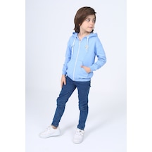 Toontoy Erkek Çocuk Baskılı Hırka Mavi