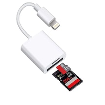 Mettzchrom Apple Uyumlu iPhone 14 13 12 11 Ve İpad Için Sd Kart Hafıza Kart Adaptörü, Lightning Hafıza Kart Okuyucu