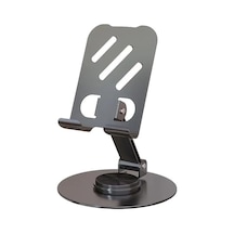 Tr Yüksek Kaliteli Metal Stand Katlanabilir Ve Ayarlanabilir 360 Derece Dönebilen Tablet Standı Telefon Tutucu Masa