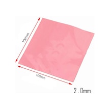 Wozlo 2 0mm 100x100mm Chipset Soğutucu Termal Pad Cep Telefonu Notebook Ps4 Ps5 Pembe 9w/m K