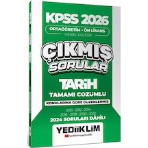 Yediiklim Kpss 2026 Ortaöğretim Önlisans Tarih Konularına Göre Çıkmış Sorular 2024 Soruları Dahil