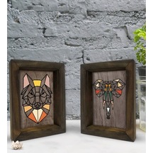 Bk Gift Dekoratif 2'Li Doğal Masif Ahşap Çerçeve 15X20Cm-72