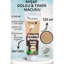 Natural Renk Ahşap Tamir Macunu 125 Ml Mobilya Masa Dolap Sehpa Çizik Çatlak Giderici Parke Çatlak Dolgusu Parke Çizik Tamiri Lamine Parke Ve Ahşap Yüzeyler İçin Onarıcı Macun Tahta Tamirat Macunu Natural