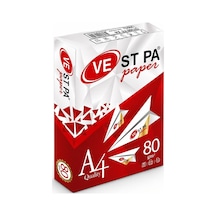 Vestpa Beyaz A4 Fotokopi Kağıdı, 80 Gram, 500 Yaprak, Lazer Ve Inkjet Yazıcı Uyumlu