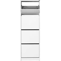 Flat Duo 4 Katlı Ayakkabılık Dolabı - Beyaz