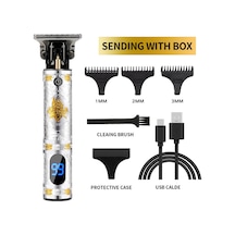 T9 Elektrikli Saç Kesme Makinesi Elektrikli Pusula Elektrikli Pusula Platin Lcd Kafatası