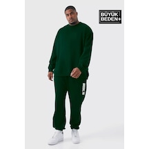 Superlife Süperlife Erkek Büyük Beden Paça Lastikli Brooklyn Baskılı İnce Eşofman Altı Spr25ea53 Yeşil