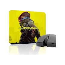Cyberpunk 2077 Kaymaz Dikişli Kauçuk Oyuncu Mousepad V5 - 22x18 Gaming Mouse Pad Fare Altlığı