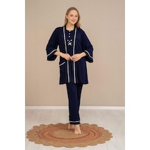Baha 4524 Yarım Kol 3'lü Pijama Takım 001