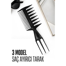 Zenvac 3 Modelli Geniş Dişli Saç Şekillendirme Tarağı - Saç Ayırıcı Tarak Stil Ve Wax Tarağı 716458 Zenvac29