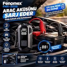 Fenomex Fnx-2026 18000 Mah 12v Taşınabilir 4'ü 1 Arada Akü Takviye Cihazı Ve Hava Kompresörü Powerbank Fener