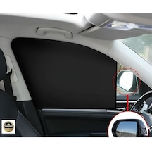 Trakmats Tesla Model Y 2019-2025 İle Uyumlu Oto Güneşlik Perde, 2 Adet, Cırtlı, Siyah, 77x45 Cm Standart